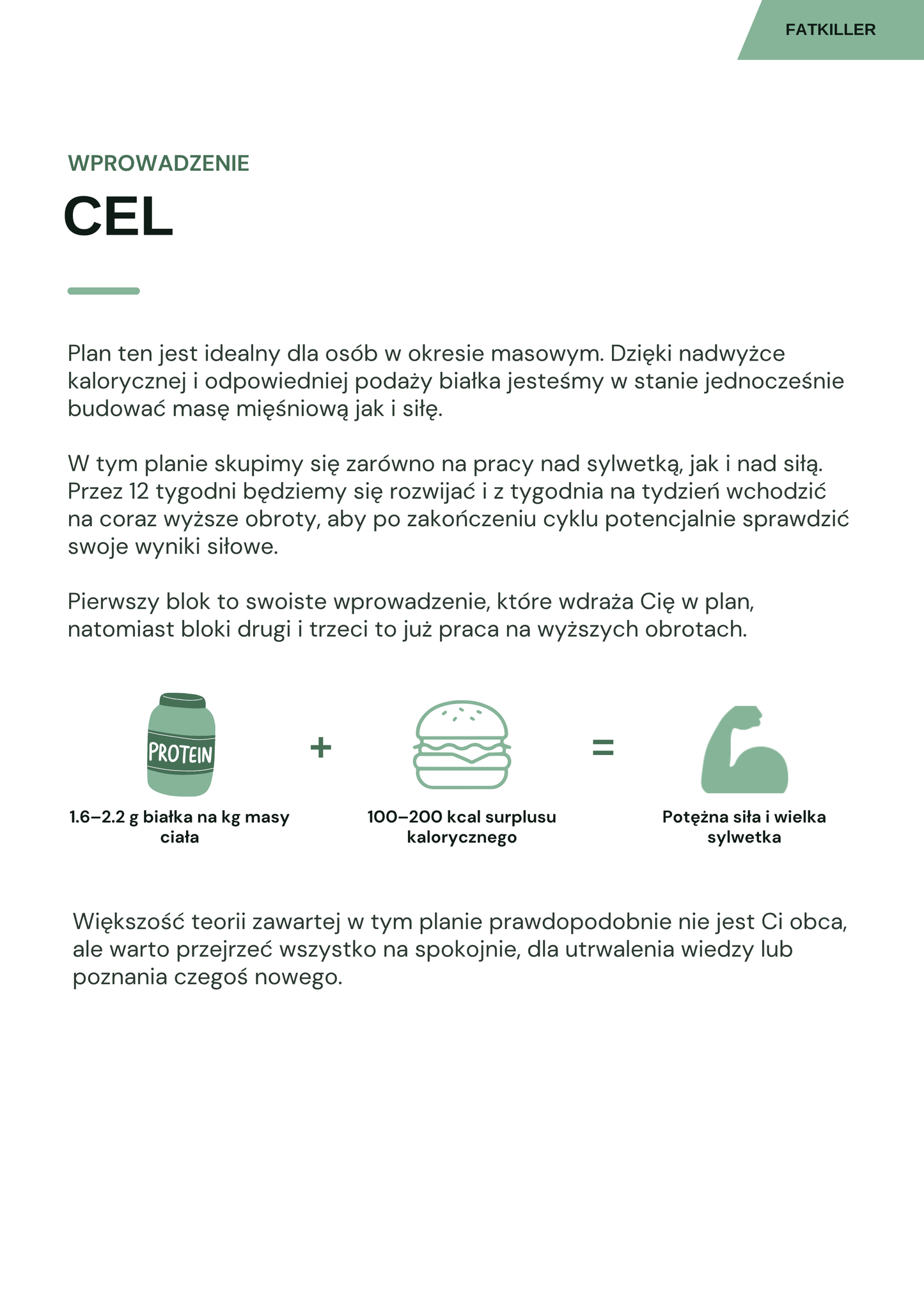 (Gotowy Ebook) Plan treningowy "MASA" - sylwetka + siła