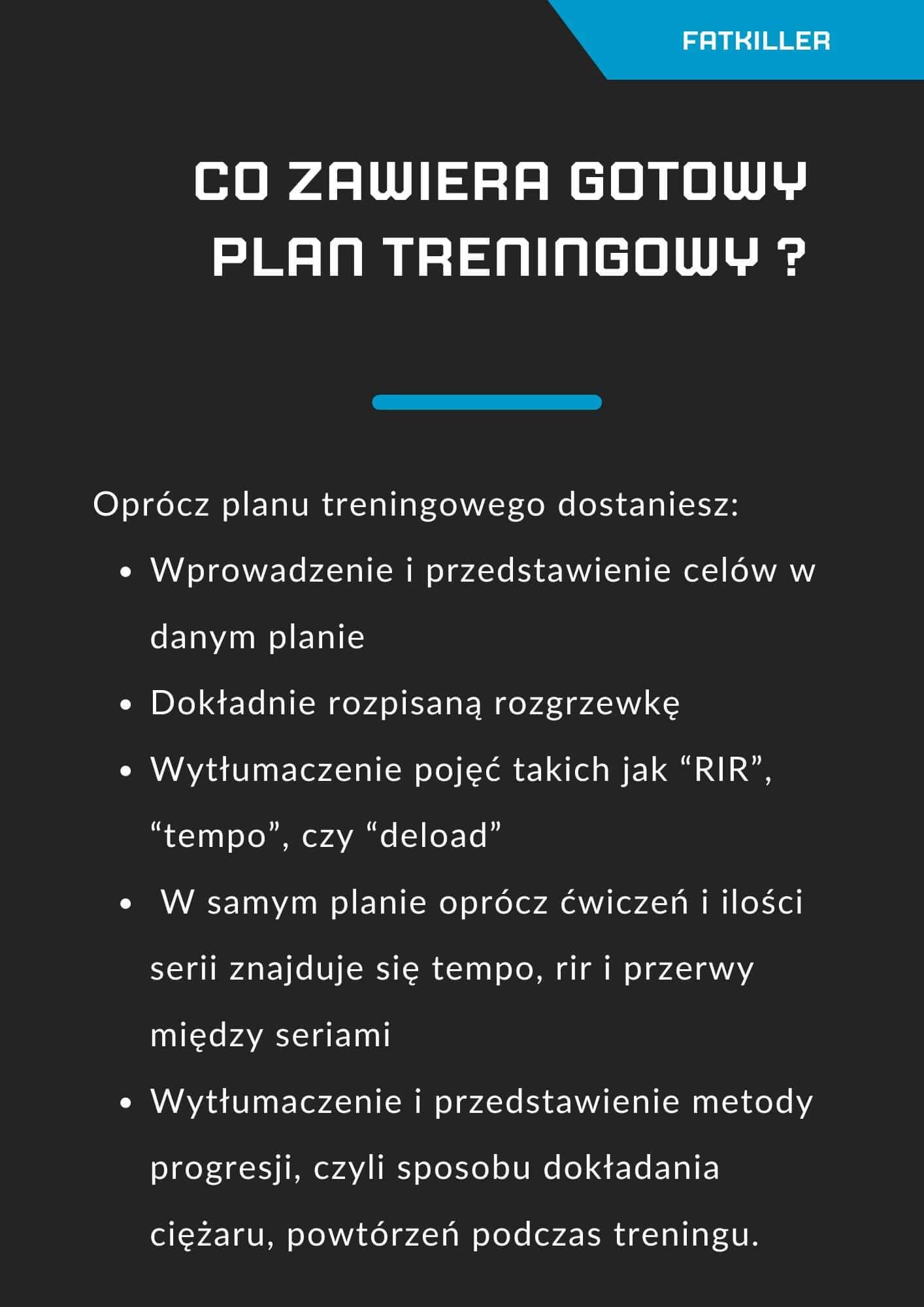 (Gotowy) Plan treningowy dla średniozaawansowanych - sylwetka + siła - FATKILLER