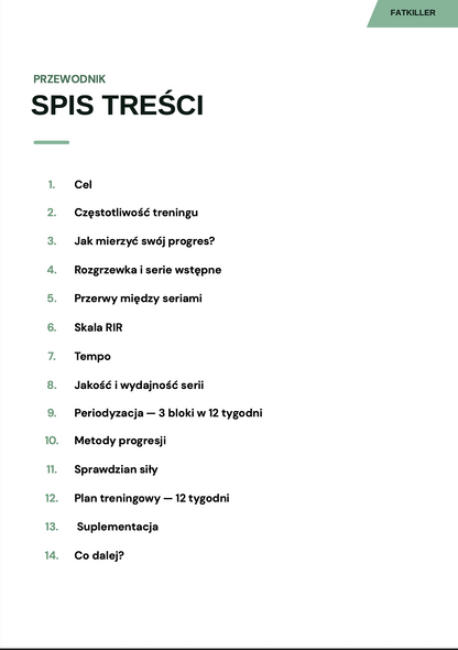 (Gotowy Ebook) Plan treningowy "MASA" - sylwetka + siła